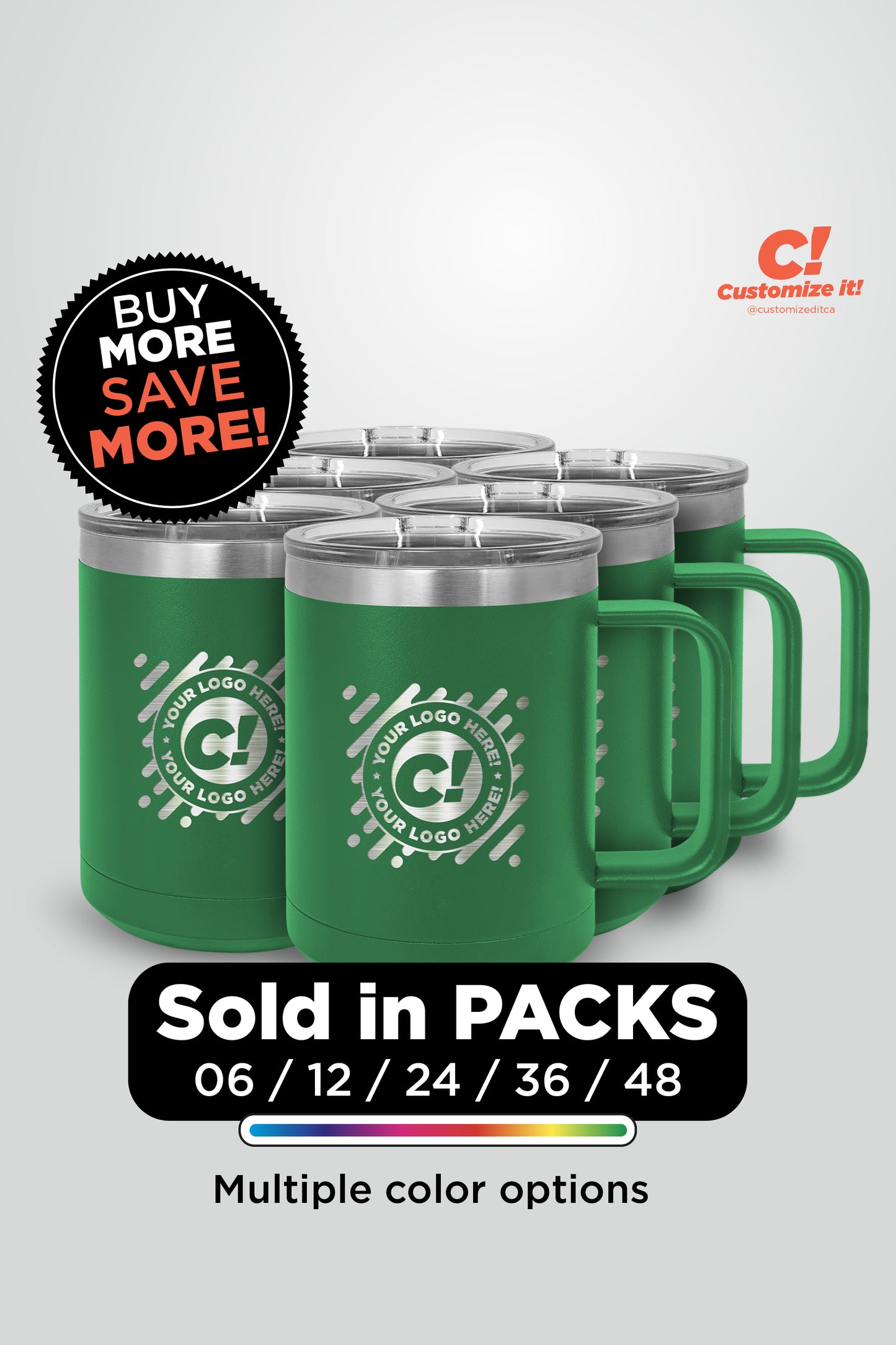 Custom Logo Engraved Polar Camel 15 oz. Coffee Mug
