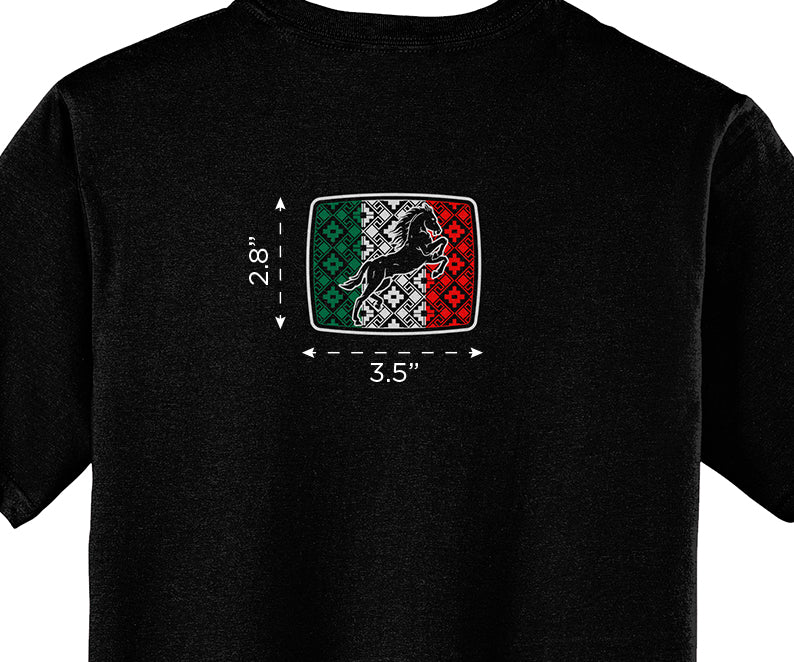 Unisex "Mexican Flag  / Horse" T-Shirt (version 02)