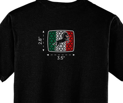 Unisex "Mexican Flag  / Horse" T-Shirt (version 02)