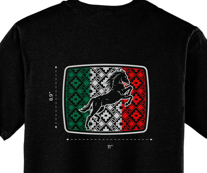 Unisex "Mexican Flag  / Horse" T-Shirt (version 01)