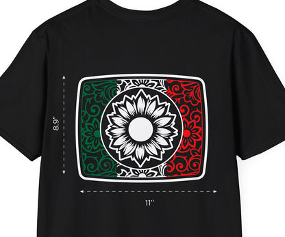 Unisex "Mexican Flag  / Sunflower" T-Shirt (version 01)