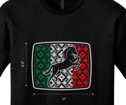 Unisex "Mexican Flag  / Horse" T-Shirt (version 02)