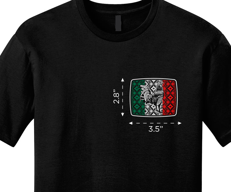 Unisex "Mexican Flag  / Rooster" T-Shirt (version 01)