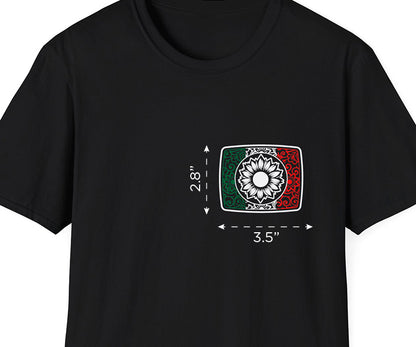 Unisex "Mexican Flag  / Sunflower" T-Shirt (version 01)