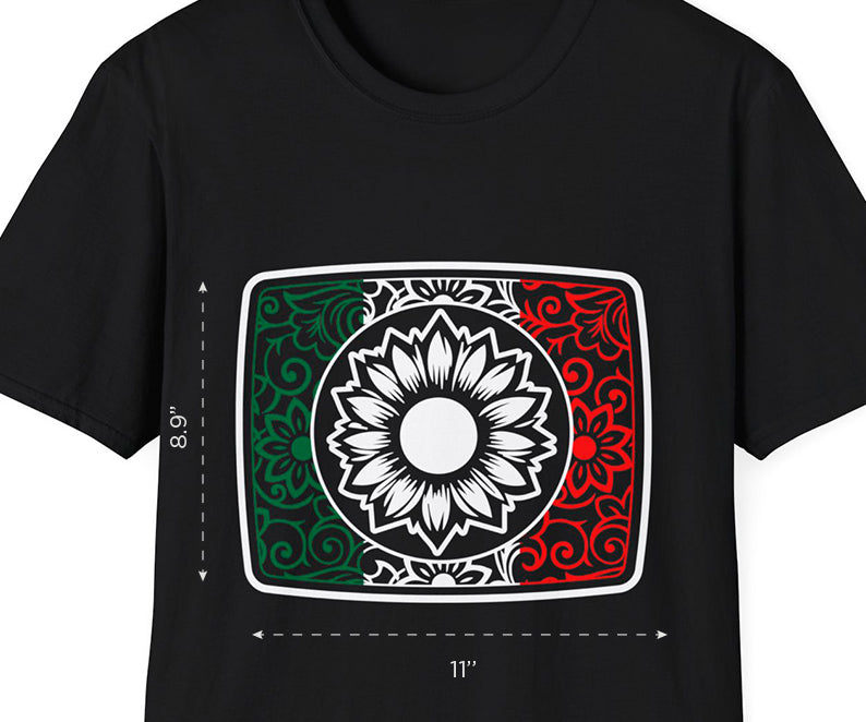 Unisex "Mexican Flag  / Sunflower" T-Shirt (version 02)