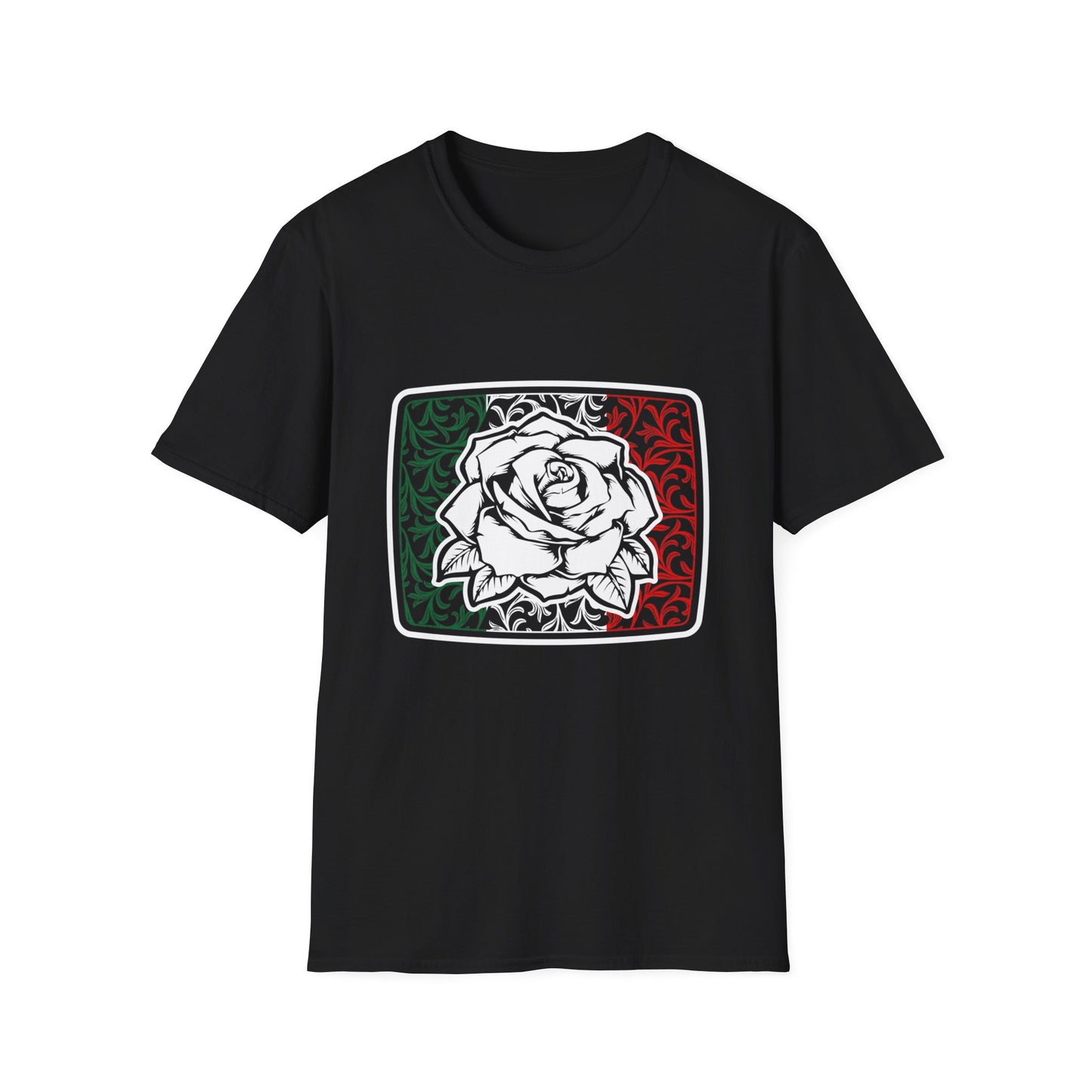 Unisex "Mexican Flag  / Rose" T-Shirt (version 02)