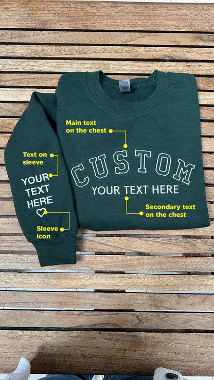 Personalized Unisex Sweatshirt with Custom Embroidered