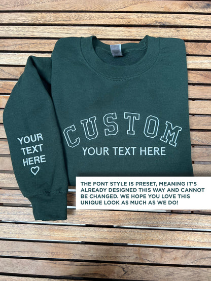 Personalized Unisex Sweatshirt with Custom Embroidered