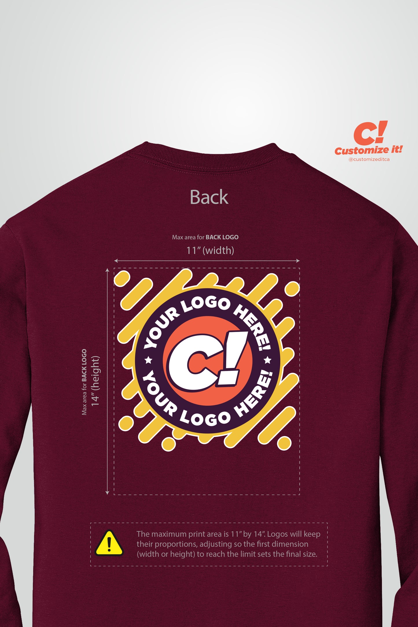 T-Shirts (long sleeve) Full-Color Custom Logo Printing