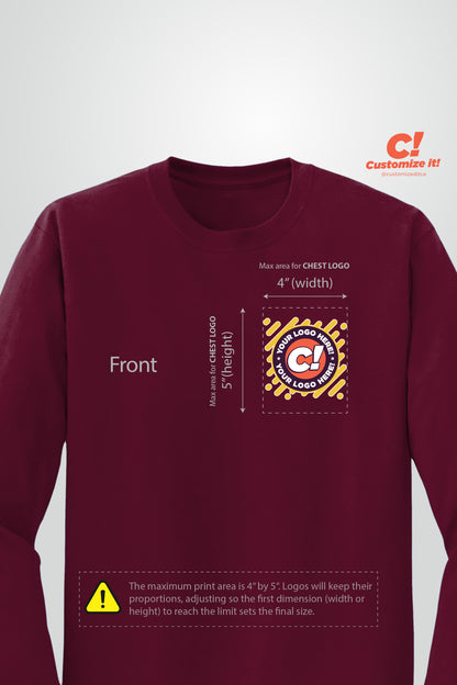 T-Shirts (long sleeve) Full-Color Custom Logo Printing