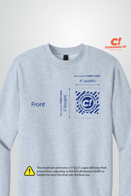 Crewneck – One Color Custom Logo Printing