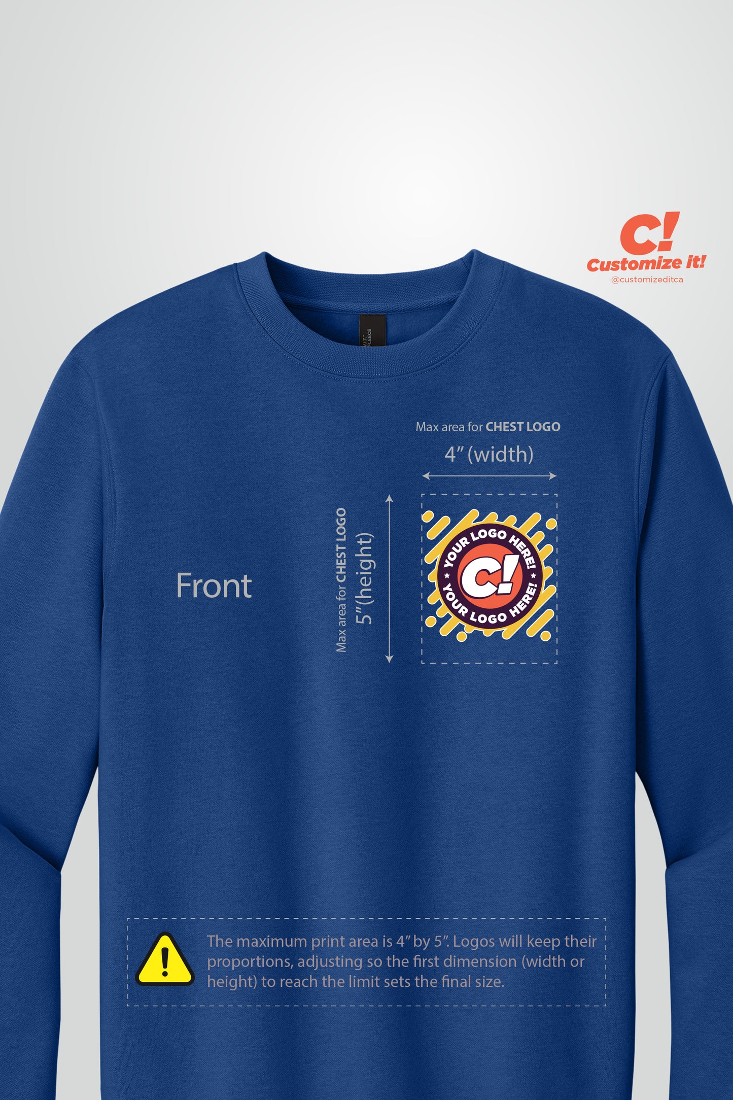 Crewnecks Full-Color Custom Logo Printing