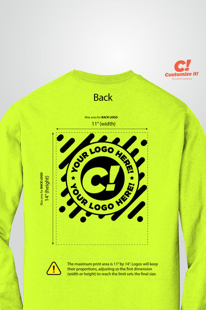 T-Shirts (long sleeve) – One Color Custom Logo Printing