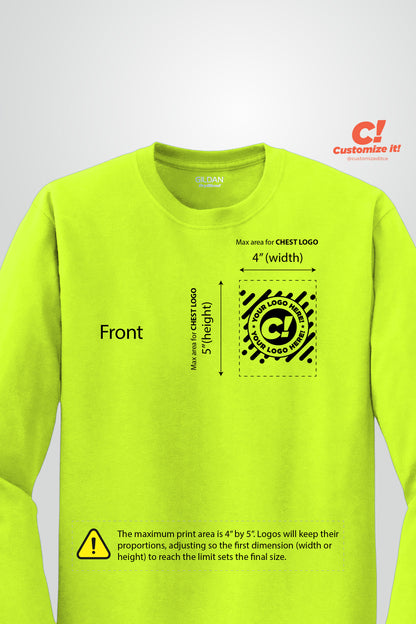 T-Shirts (long sleeve) – One Color Custom Logo Printing