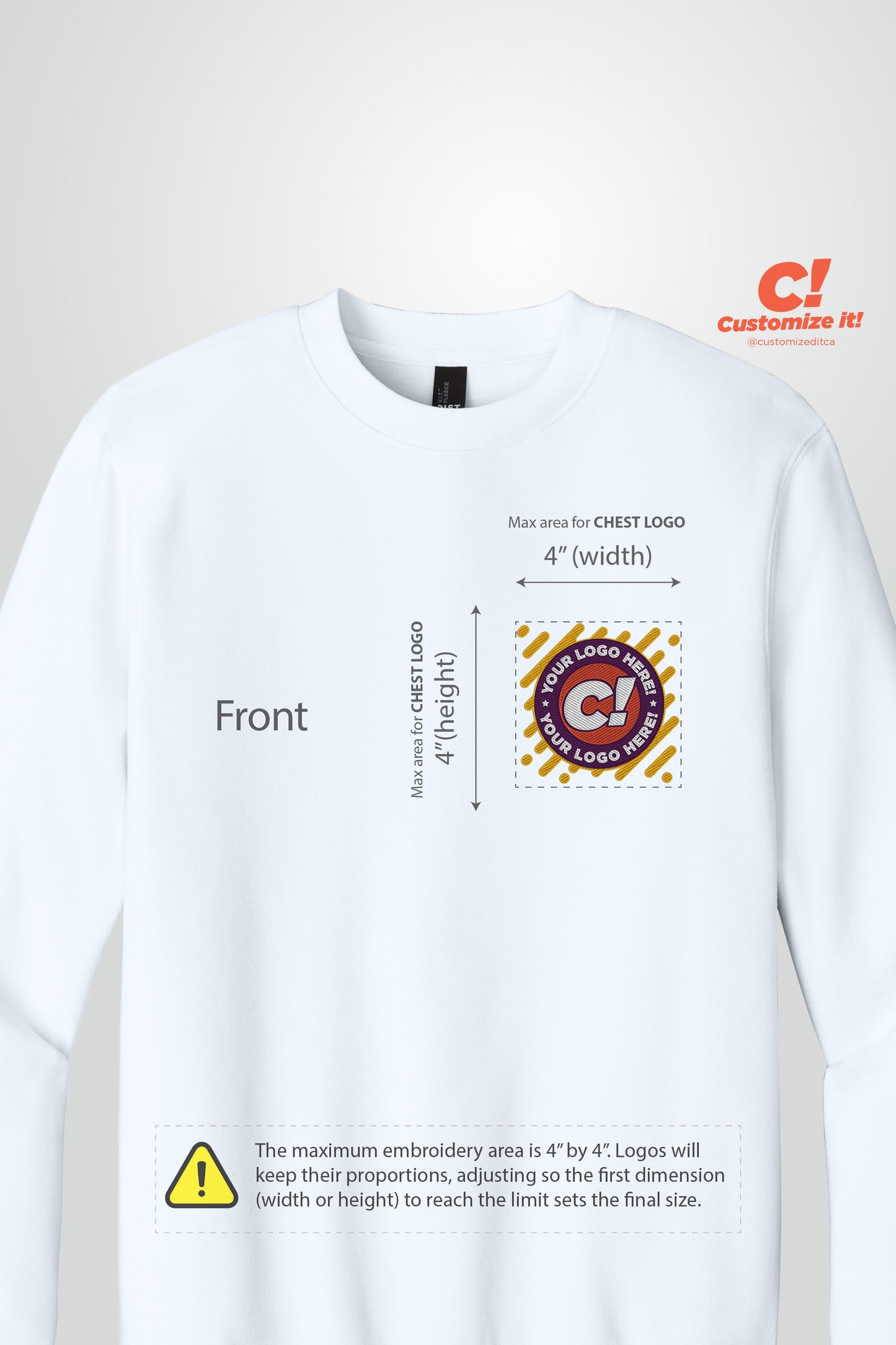 Custom Embroidered Crewneck – Personalized Logo