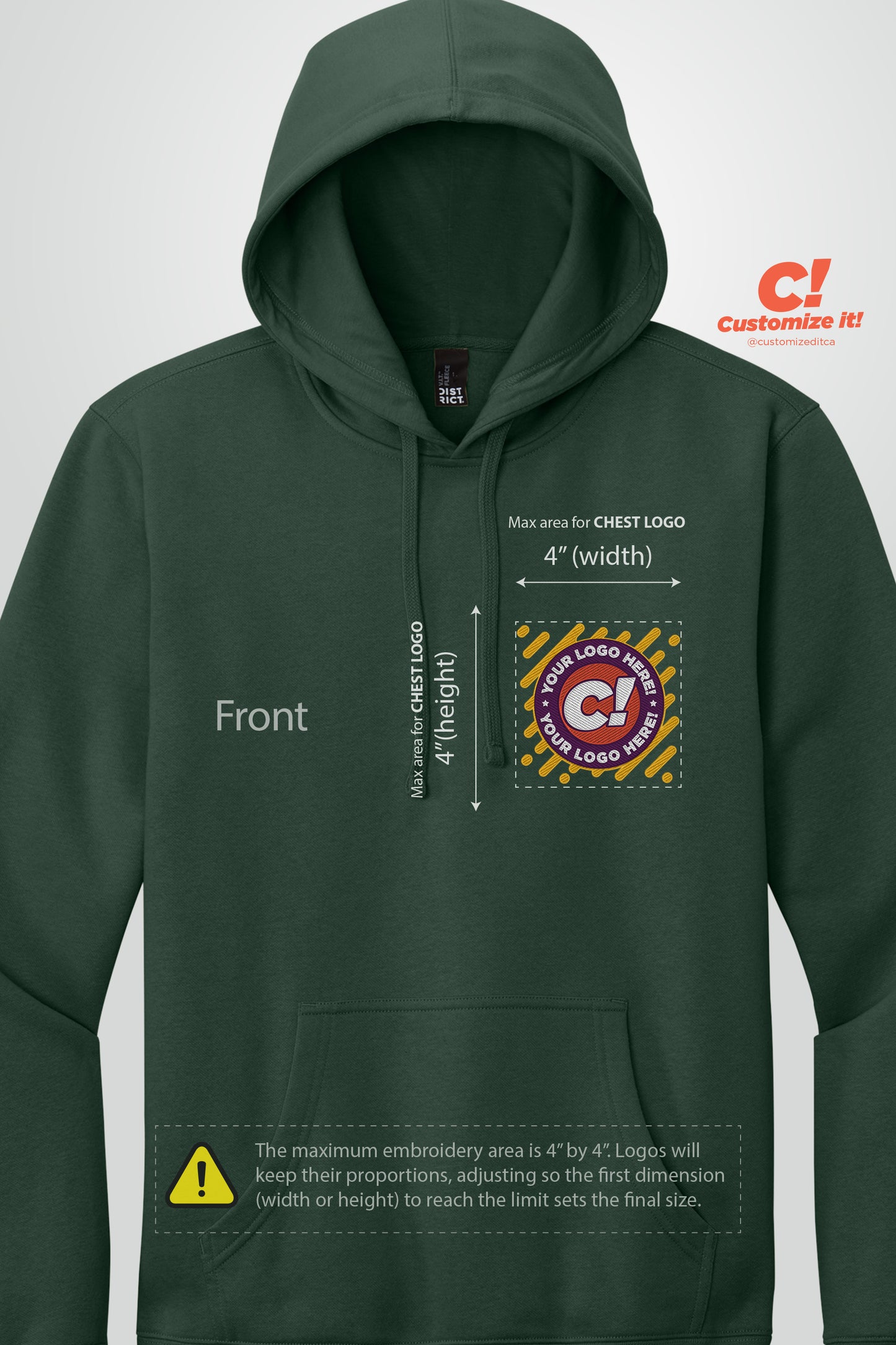 Custom Embroidered hoodie – Personalized Logo