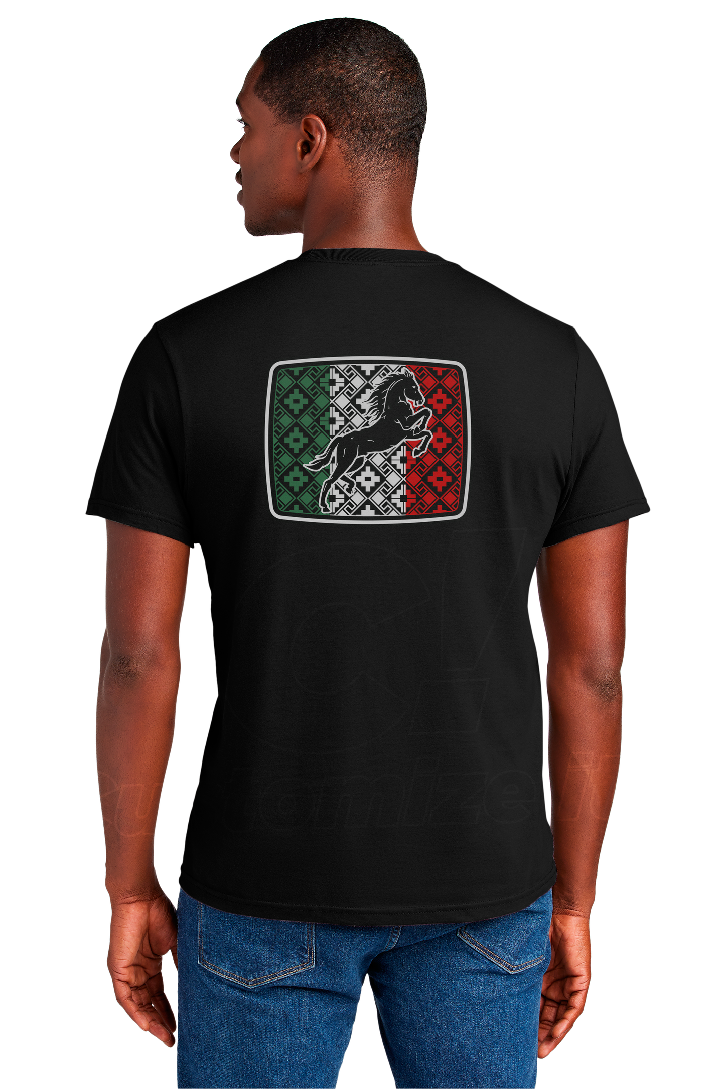 Unisex "Mexican Flag  / Horse" T-Shirt (version 01)