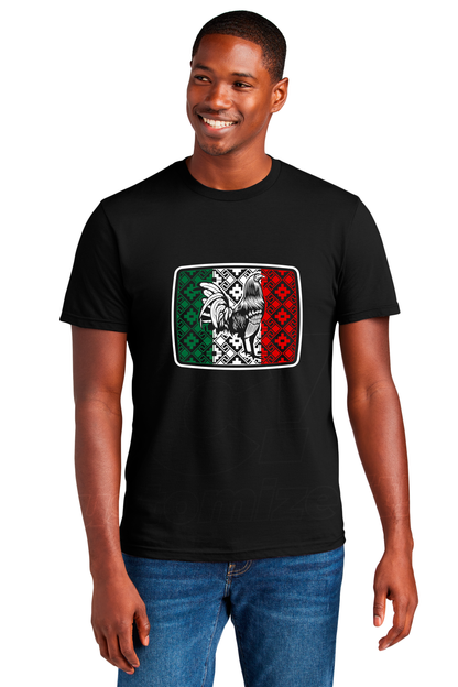 Unisex "Mexican Flag  / Rooster" T-Shirt (version 02)